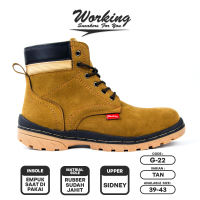 Sepatu Boot Pria Working G-22 Sepatu Bikers Semi Formal Touring Kerja Fashion Sol Jahit