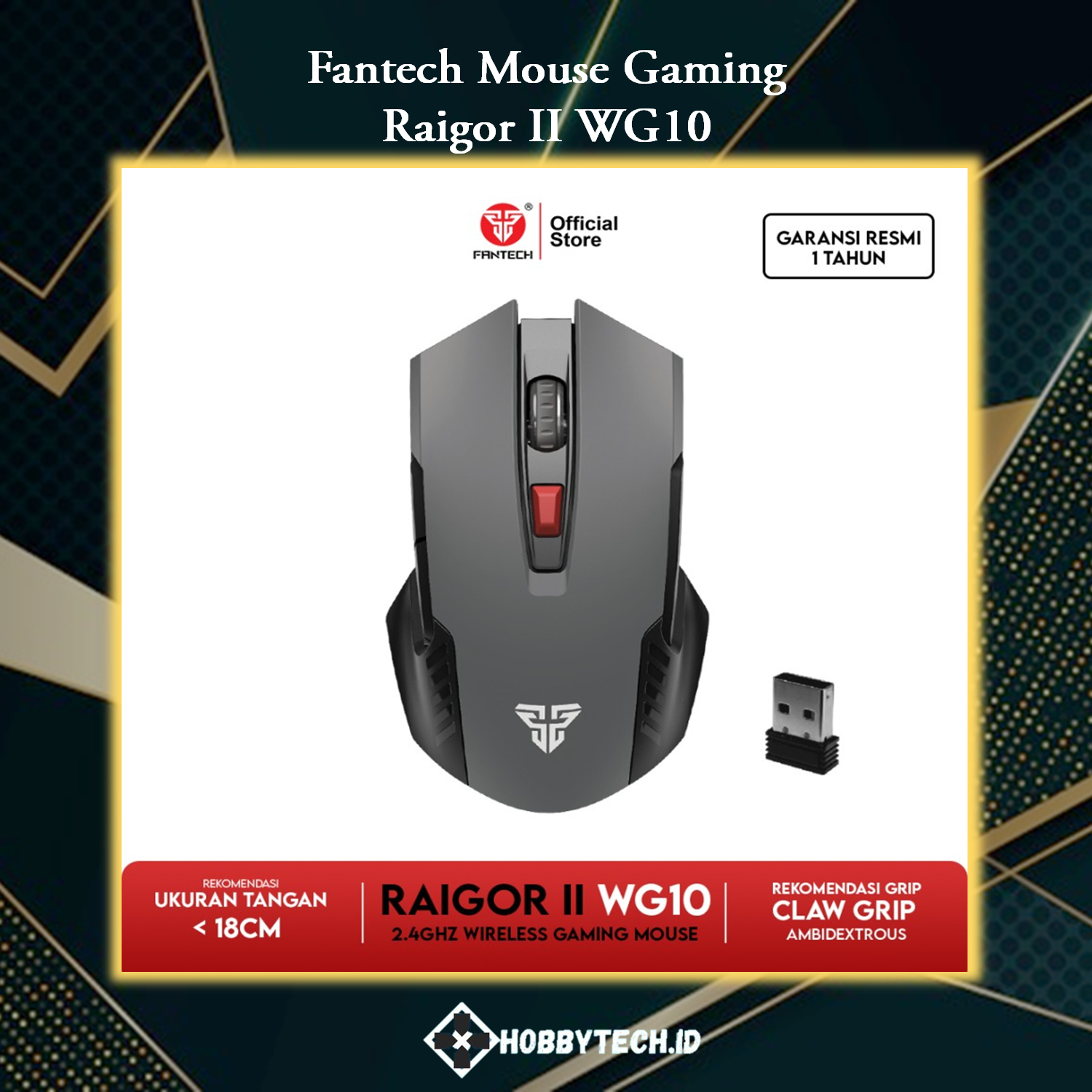 Fantech RAIGOR II WG10 Mouse Wireless Gaming - Space Grey