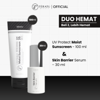TERATU BEAUTY UV Protect Moist Sunscreen SPF 35 PA++++ for Face and Body (Broad Spectrum UVA1 UVA2 UVB UV Filter Hybrid Sunscreen Mencerahkan)
