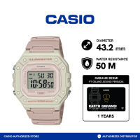 Casio Jam Tangan Wanita W-218HC-4A2VDF Digital Original Pink