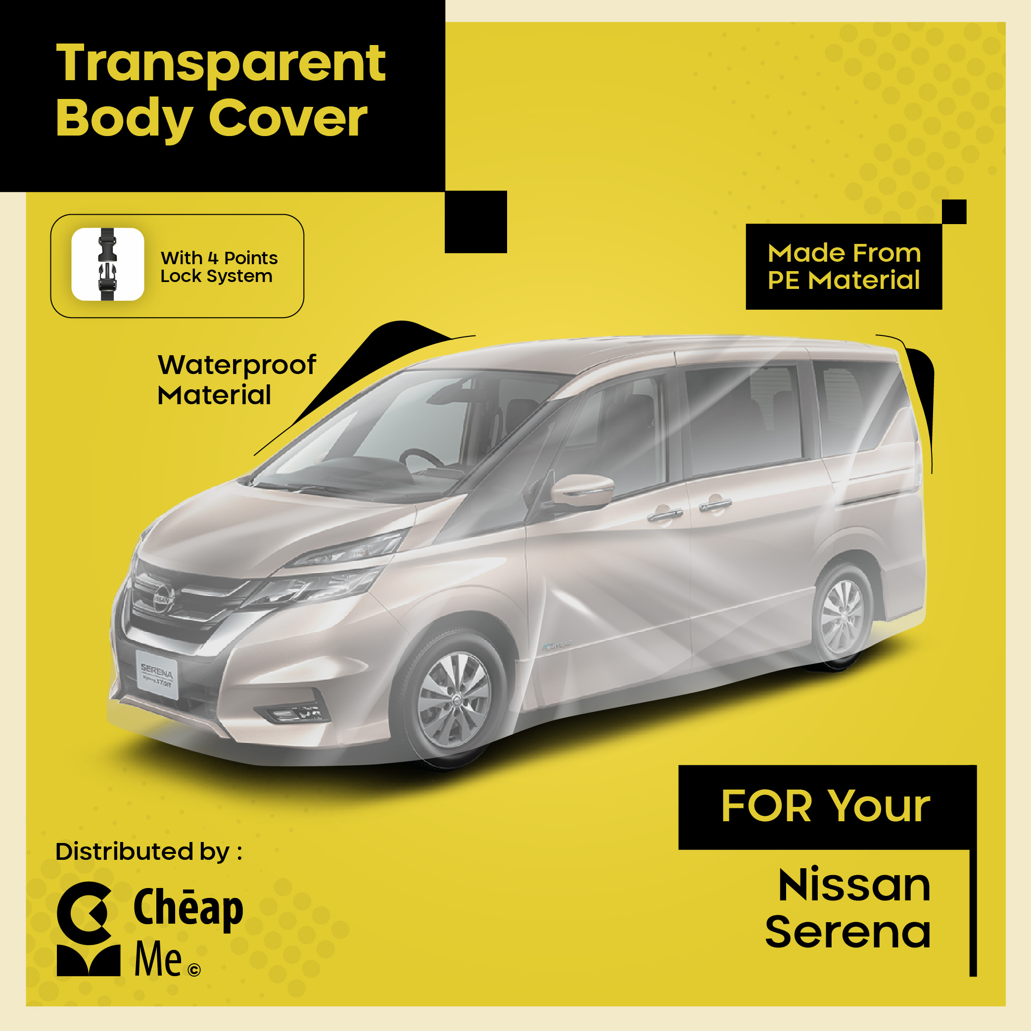 Sarung Mobil Serena Cover Mobil Murah Body Cover Transparant TEBAL Car Cover WATERPROOF Nissan Serena