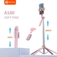 MIXIO A180 Quadpod Macaron 180CM / Tripod Tongsis Bluetooth Premium Remote Multifungsi Selfie Stick Aluminium 1.8M
