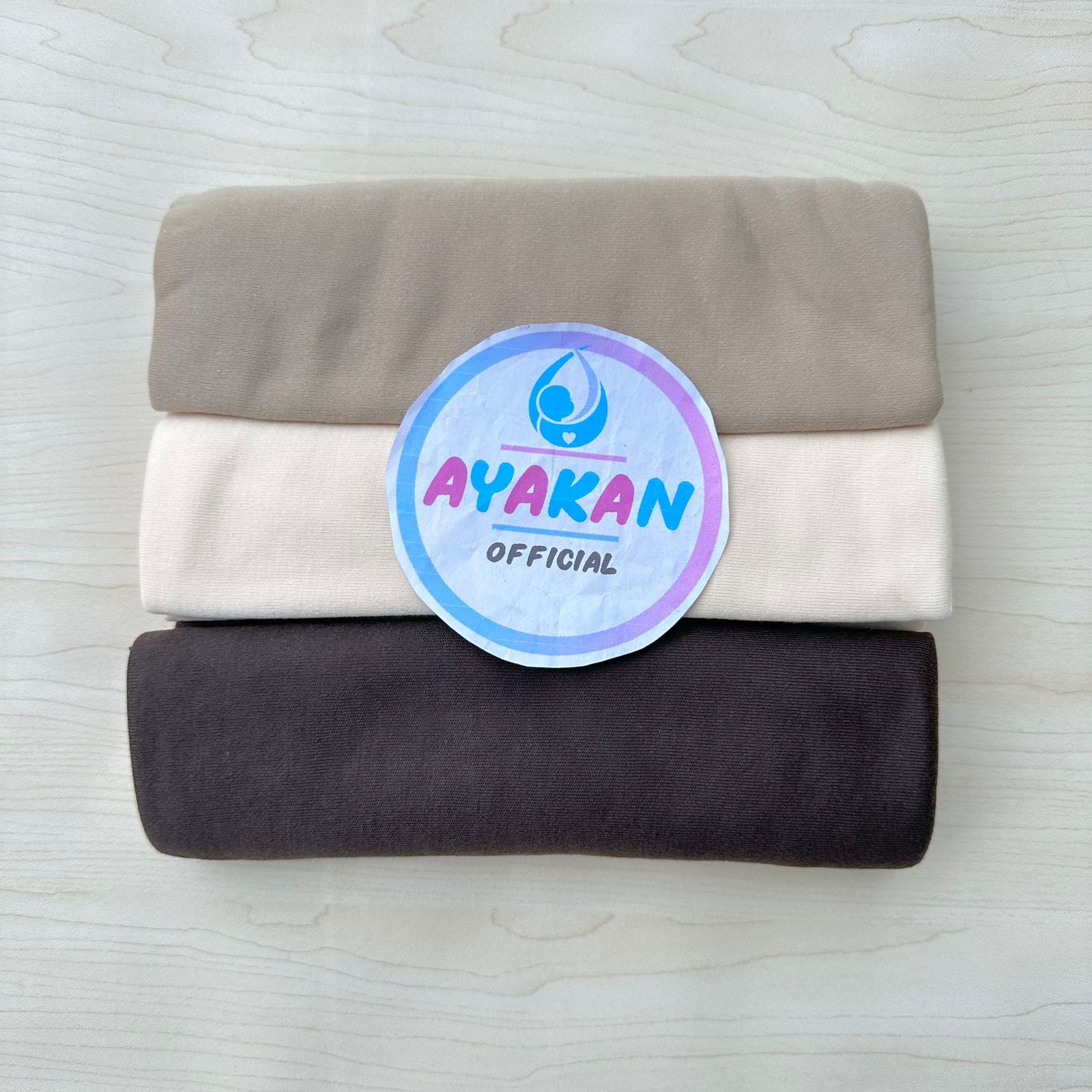 Ayakan Baby 3 PCS Bedong Pernel Bayi baru Lahir newborn 90x110Cm Series COKELAT
