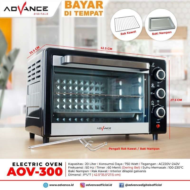 Advance Oven Listrik 20 Liter AOV-300 / Oven Listrik 20 Liter hemat listrik