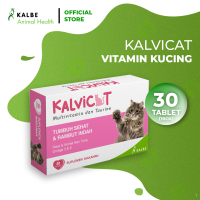 Kalvicat 30 Tablet Multivitamin Kucing meningkatkan IMUNITAS untuk Daya Tahan Tubuh Penambah Nafsu Makan Penggemuk Berat Badan Kulit Sehat dan Bulu Indah