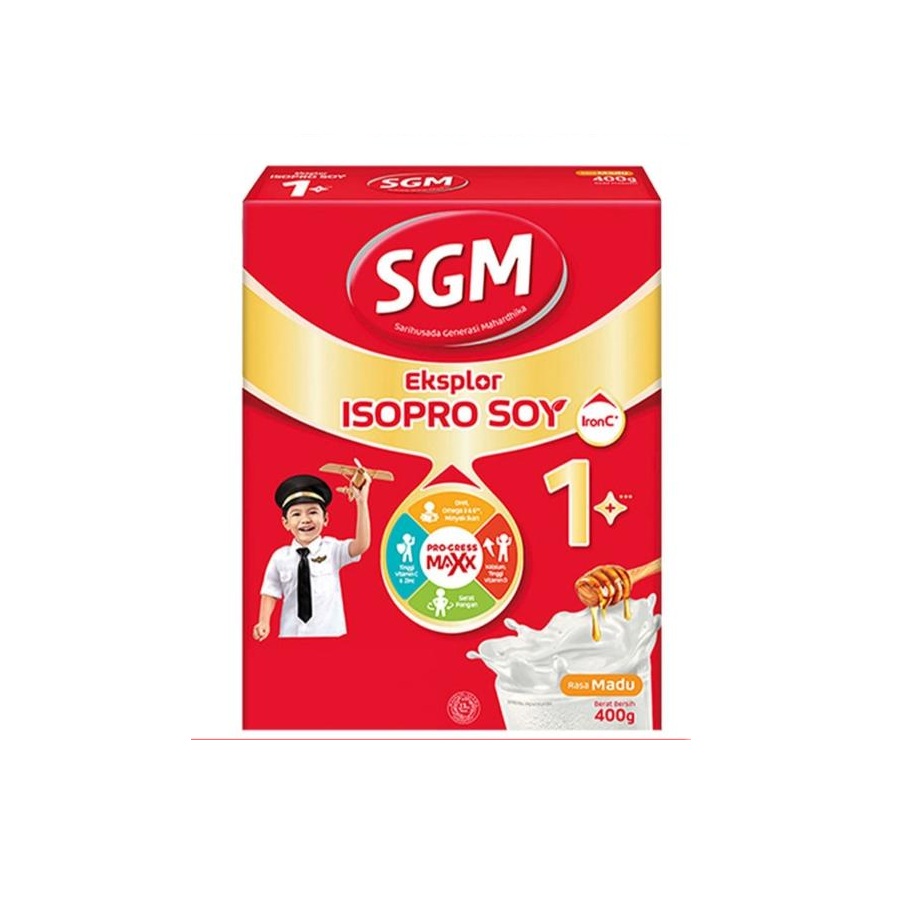 SGM Isopro Soy Eksplor 1+ 400 g - Susu Protein Kedelai Bebas Laktosa