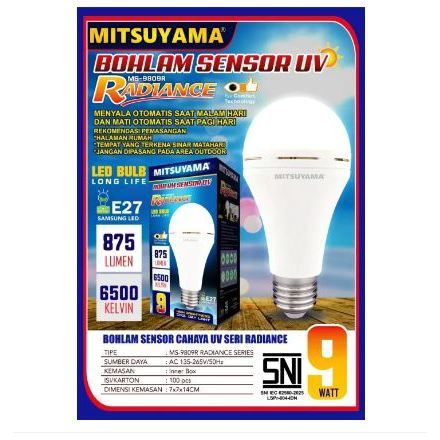 Lampu LED Sensor Cahaya 12W Mitsuyama / Lampu Sensor Cahaya 12W / Led Sensor 12W