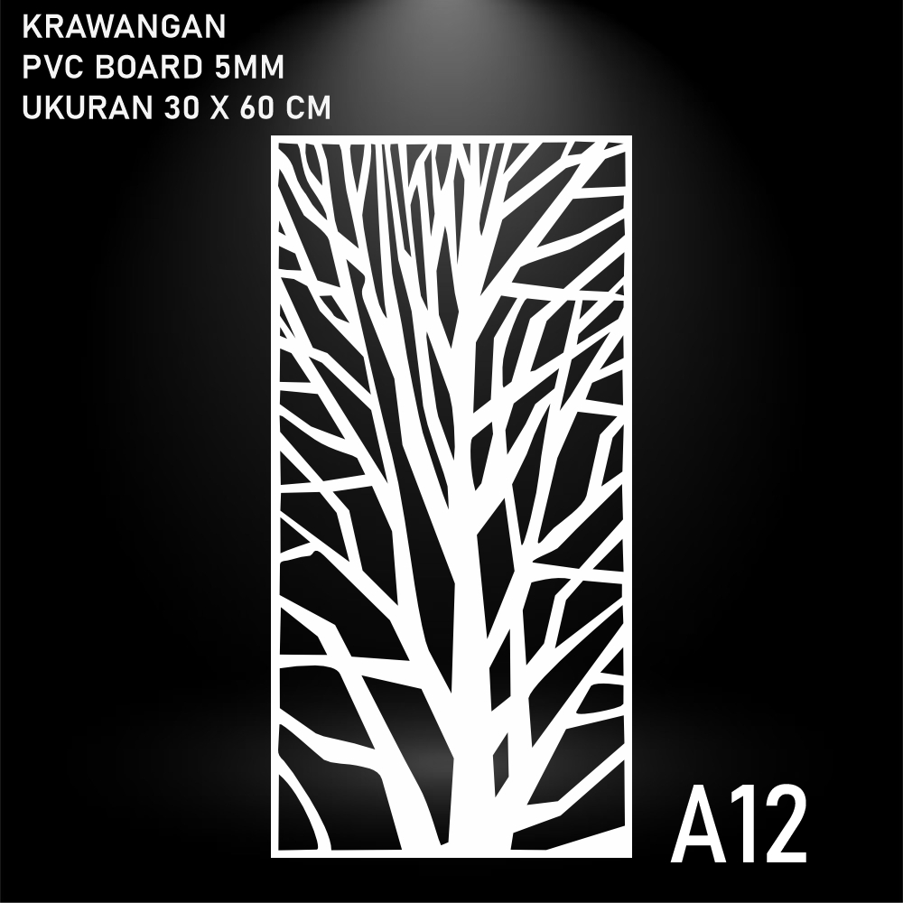 Krawangan PVC Board 30 X 60 CM Tebal 5mm - Tahan Rayap Tahan Air Ornamen Partisi