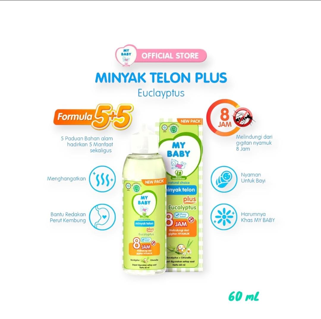 My baby minyak telon plus eucalyptus - 150ml 90ml 60ml Original