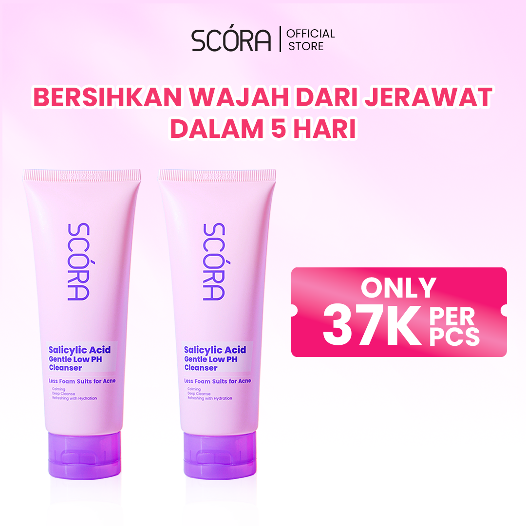 IRIT BEBAS JERAWAT-SCORA Salicylic Acid Gentle Low pH Cleanser Sabun Cuci Muka Oily Acne Prone Sk...
