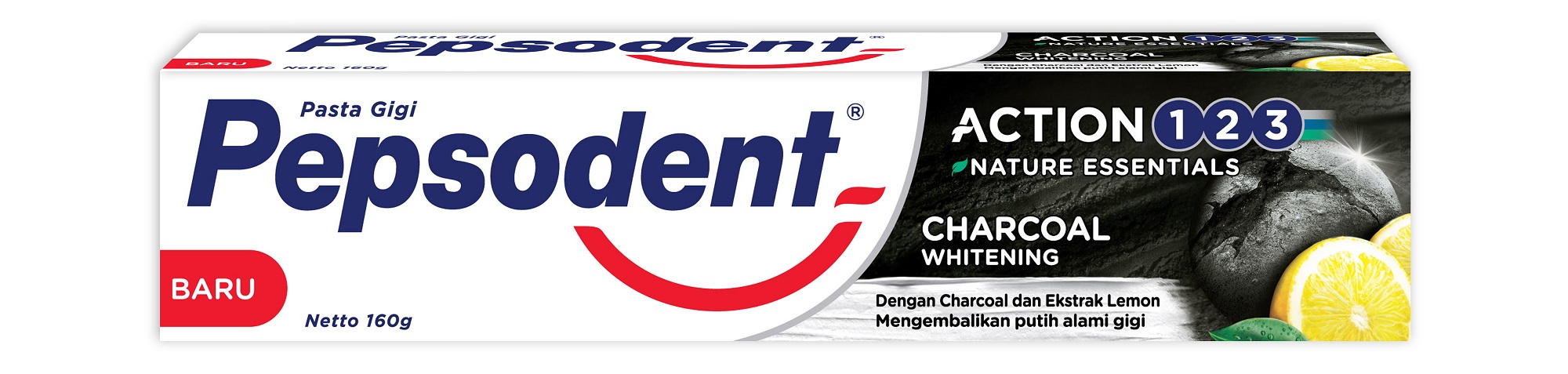 Pepsodent Action 123 Pasta Gigi Charcoal 160G Twinpack isi 2 - Tooth Paste Penyegar Mulut Perawat...