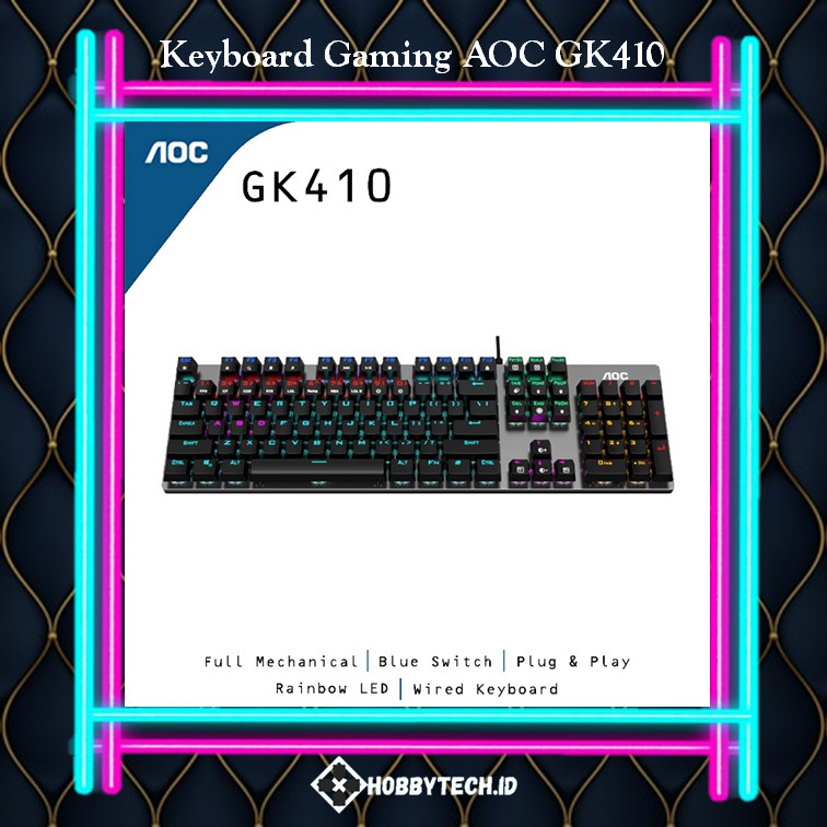 Keyboard Gaming AOC GK410 Mechanical Rainbow LED