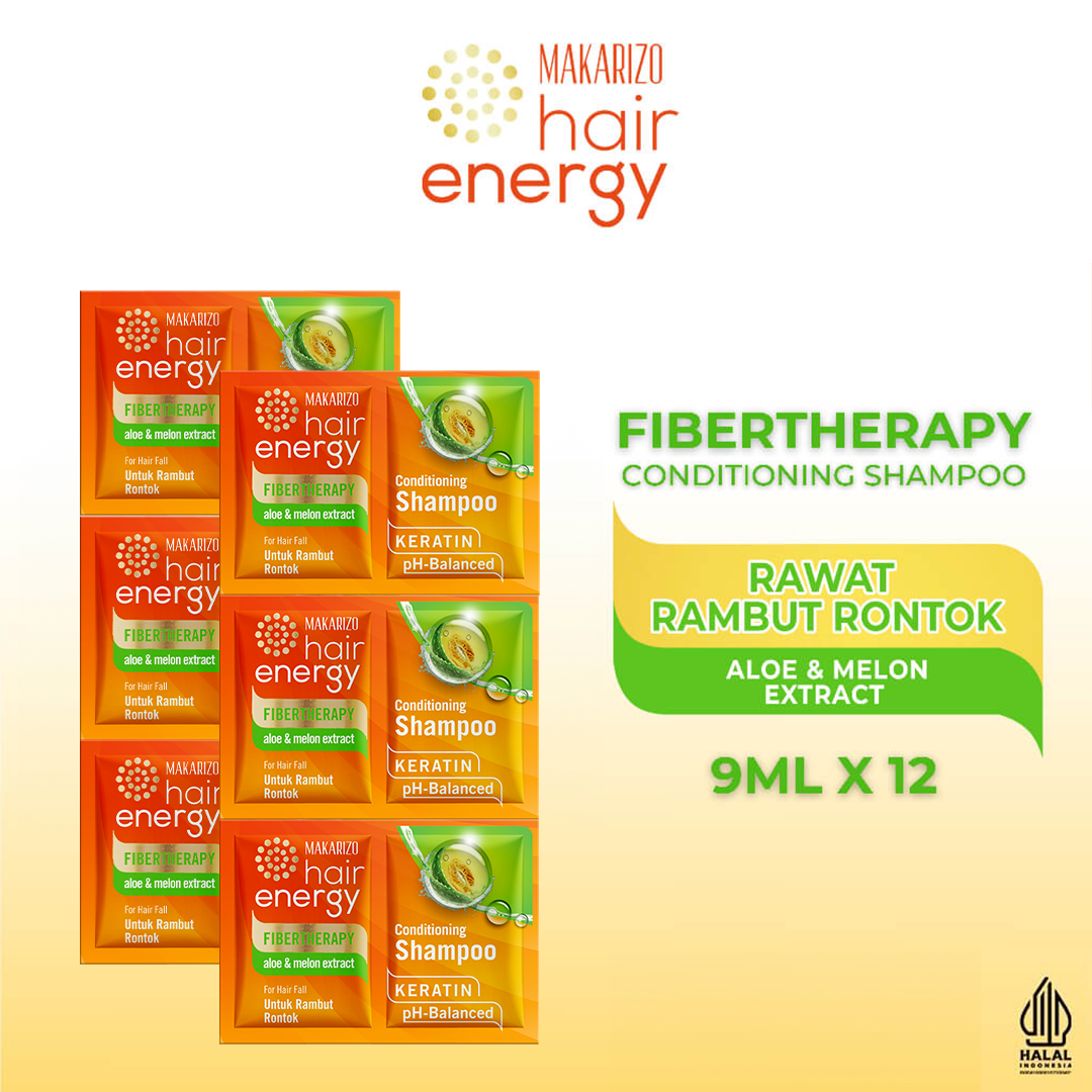 Makarizo Hair Energy Fibertherapy Conditioning Shampoo Aloe & Melon 9 mLx12