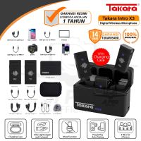 Takara Intro X3 Digital Wireless Mic Microphone with Charging Case Mikrofon X 3 Resmi