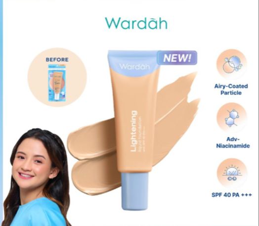 WARDAH Lightening Liquid Foundation 6ml Sachet  Foundation Cair by NATURNIC