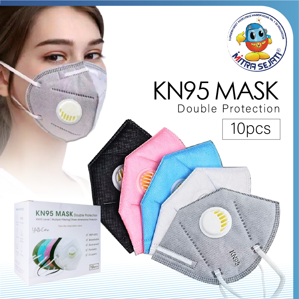 Masker KN95 Respirator Filter Disposable 1 Box isi 10pcs -1MASKN95R10