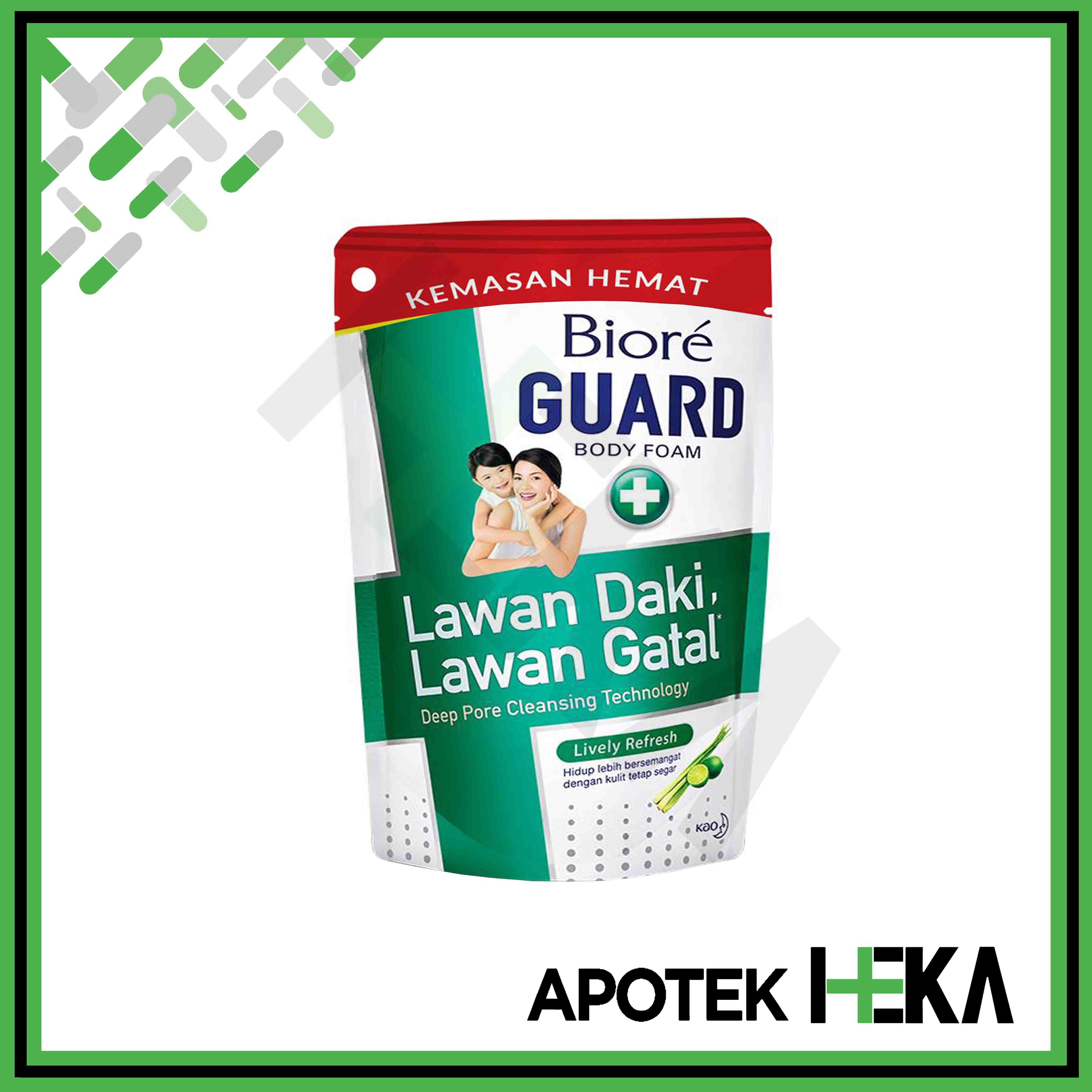 Biore Guard Antibacterial Body Foam Lively Refresh - Sabun Mandi Cair