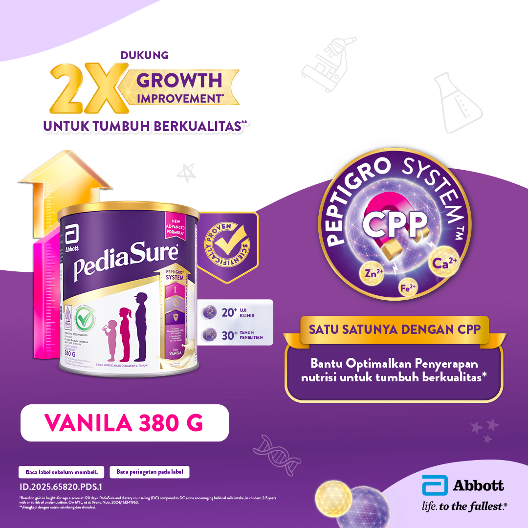 PediaSure Vanila (1-10th) 380gr - Nutrisi Pertumbuhan