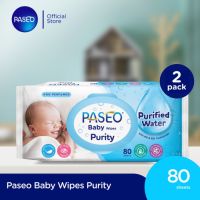 PASEO Baby Wipes Purity Gazette 80 sheets x2