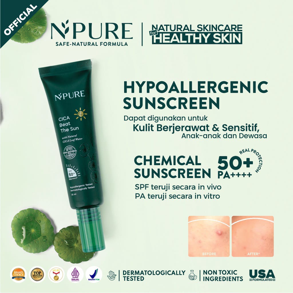 Npure Cica Beat The Sun SPF 50 PA ++++ Sunscreen Npure