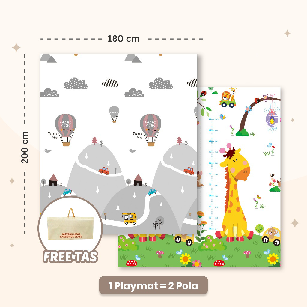 SNI Playmat Matras Empuk Mudah Di Bersihkan Tikar Lipat Matras Bayi