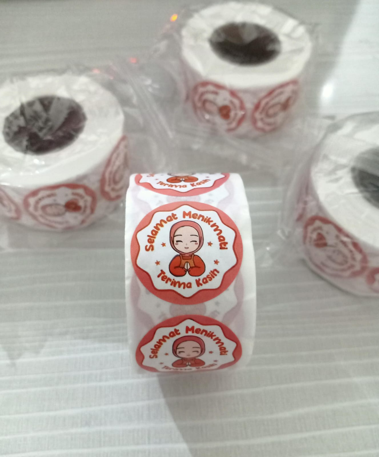 (1 ROLL = 500 PCS) STICKER THANK YOU / STIKER TERIMA KASIH/ SEAL LABEL