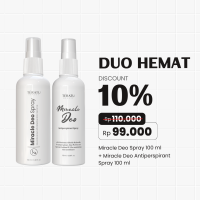 TERATU BEAUTY Miracle Deo Antiperspirant Spray 20% Aluminum Chloride (Sangat Efektif Mencegah Keringat Berlebih Hyperhidrosis dan Bau Ketiak)