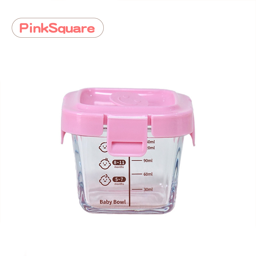 Bevavar 3 in 1 Tempat Mpasi Kaca Wadah Mpasi Kaca Penyimpanan Mpasi Glass Baby Food Container BPA Free With Box
