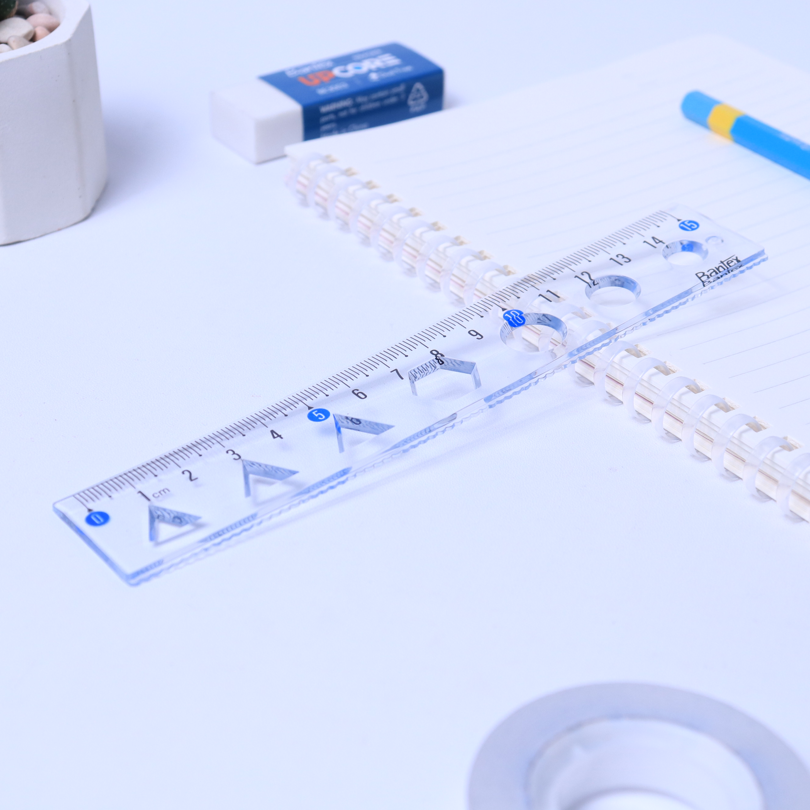 Bantex Penggaris 15 cm / Ruler PVC Fleksibel Elastis BE5004