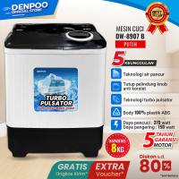 Mesin Cuci 2 Tabung Denpoo DW 8907B  8KG ( link LUAR JABODETABEK )