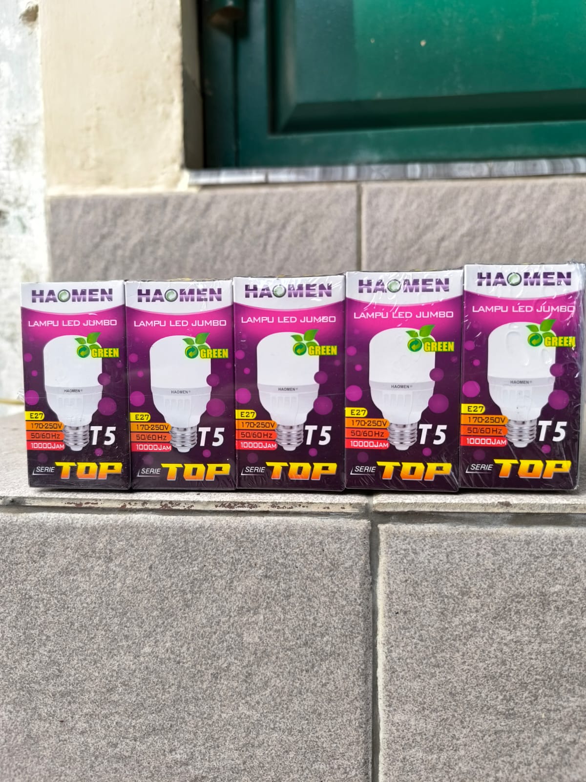 PAKET 5 BUAH LAMPUBOHLAM LED JUMBO / LAMPU LED MURAH HAOMEN TOP TAHAN 10.000 JAM 5W 10W 15W 20W 40W