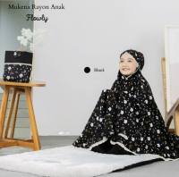 Mukena anak tanggung FLOWLY series rayon bali kombinasi renda tas sleting