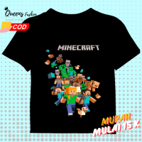 Kaos Anak Laki Laki Lengan Pendek Motif  Minecraft 1 - 10 Tahun - QueensFashion.id