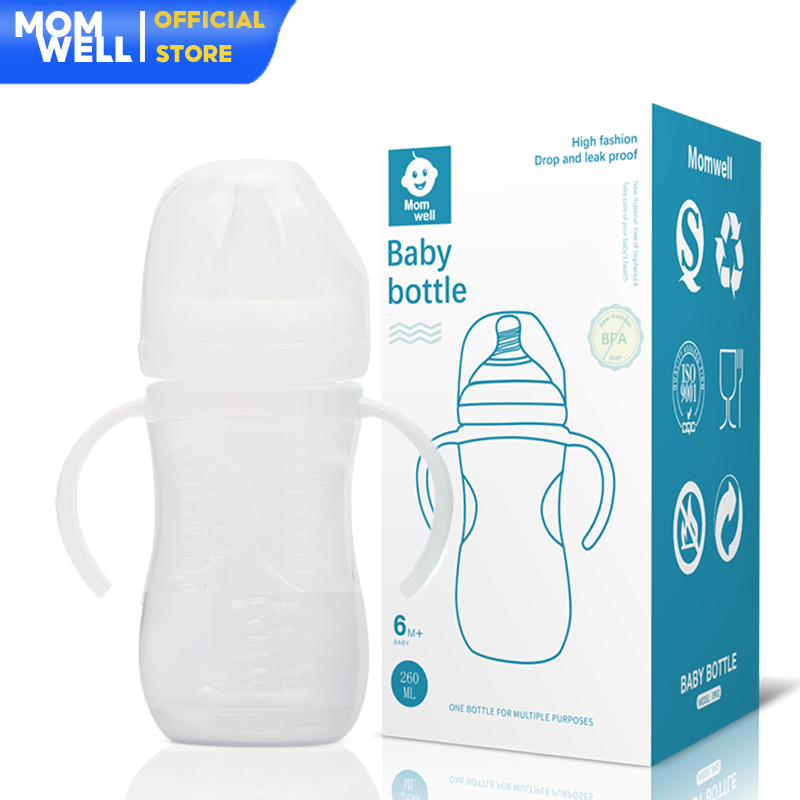 Momwell Botol Dot Bayi BPA Free Anti Bocor Botol Susu Bayi150ML/260ML/330ML Dot Susu BP01