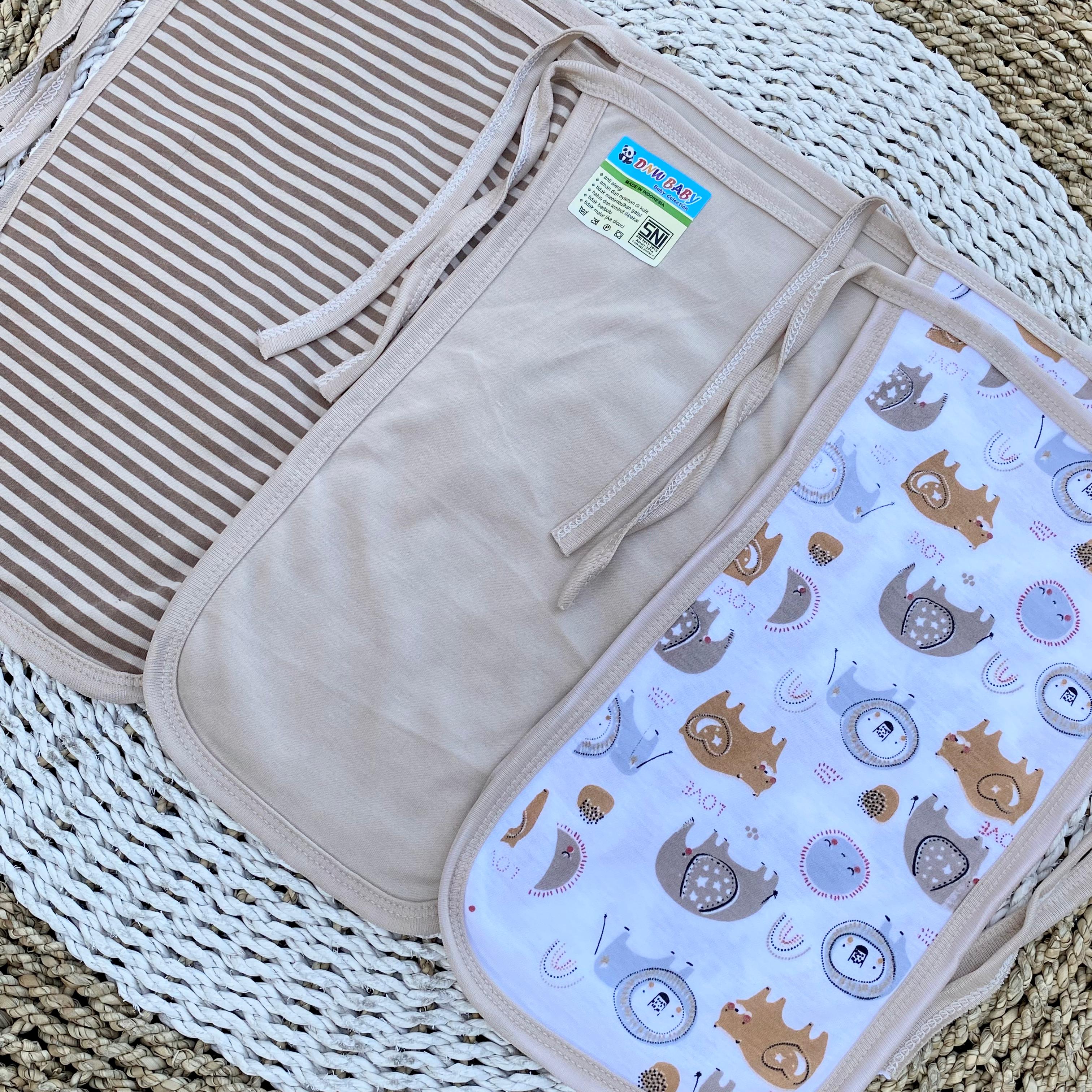 6/12 Pcs Popok Kain Popok Tali Bayi Baru Lahir Perlengkapan Bayi Newborn Popok Kain Bayi Series Cream Popok Bayi - SUKMASTORE