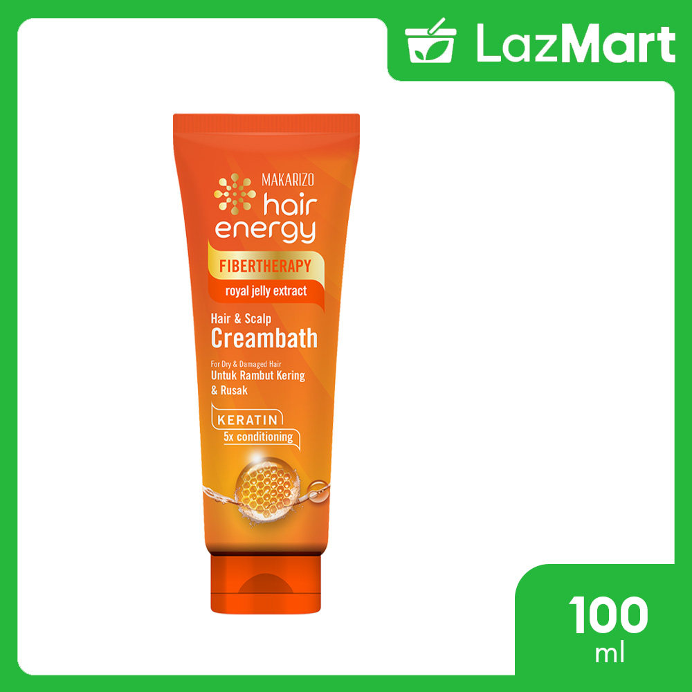 Makarizo Hair Energy Fibertherapy Hair & Scalp Creambath 5X Conditioning Royal Jelly Extract 100 ml