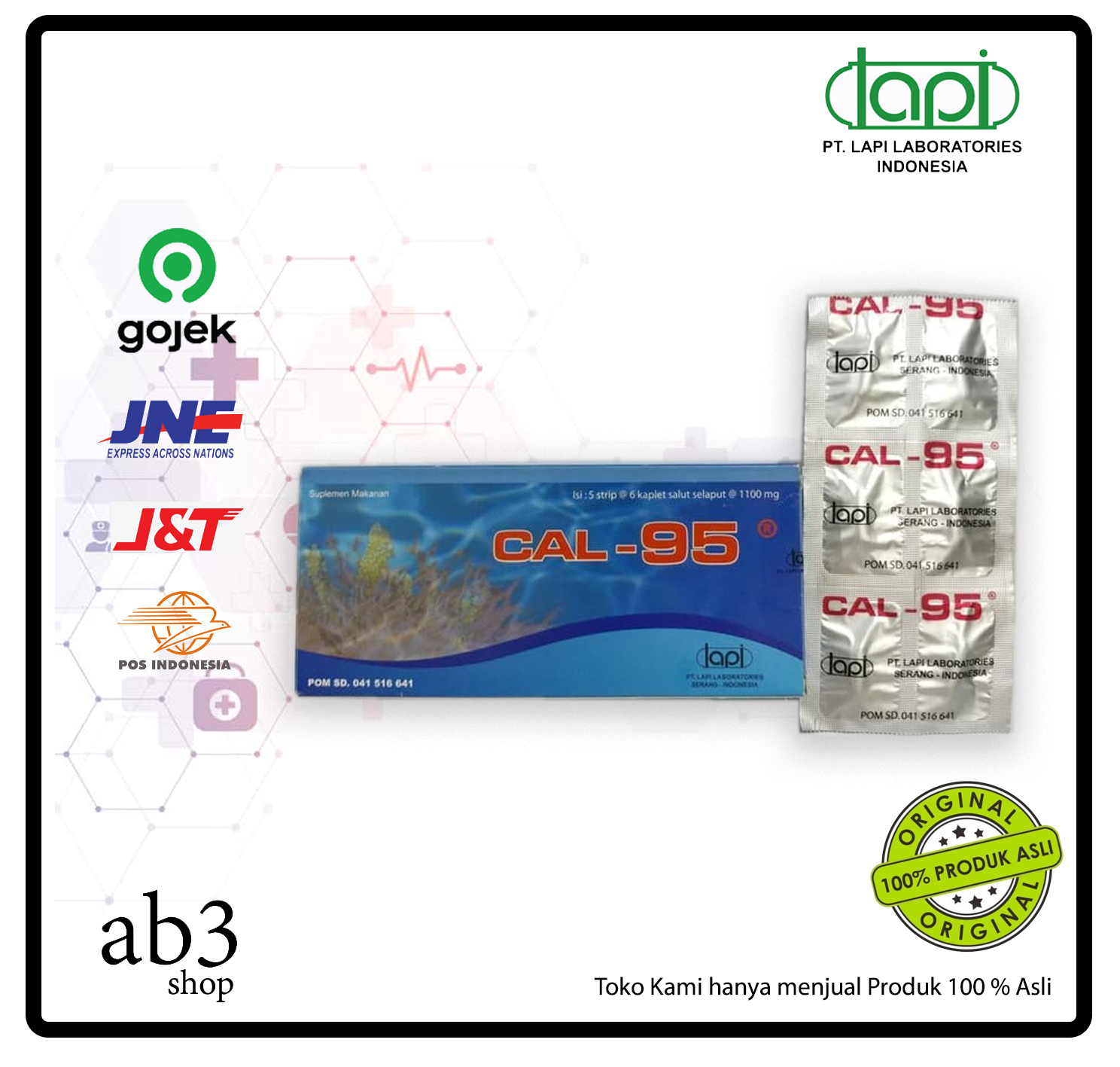 CAL 95 CAL-95 1 STRIP ISI 6 TABLET / SUPLEMEN KESEHATAN TULANG /KALSIUM IBU HAMIL & MENYUSUI