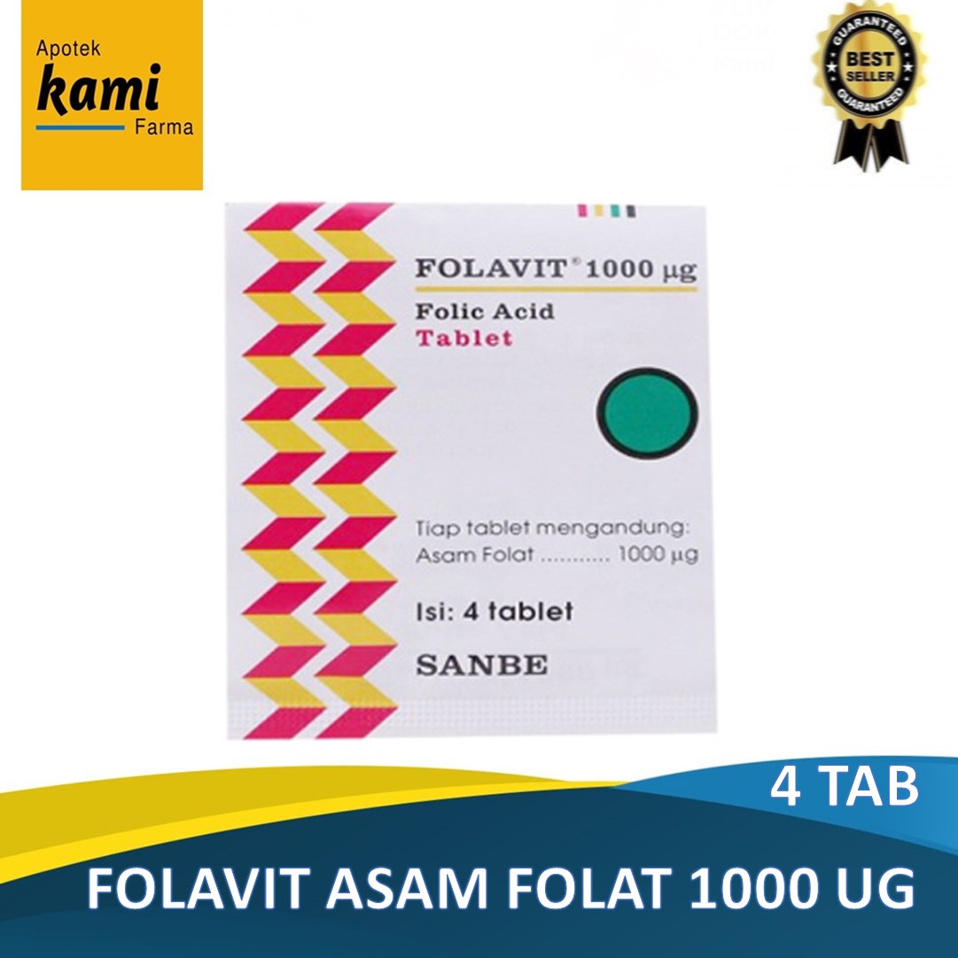 FOLAVIT 1000MCG ISI 4 TABLET / ASAM FOLAT