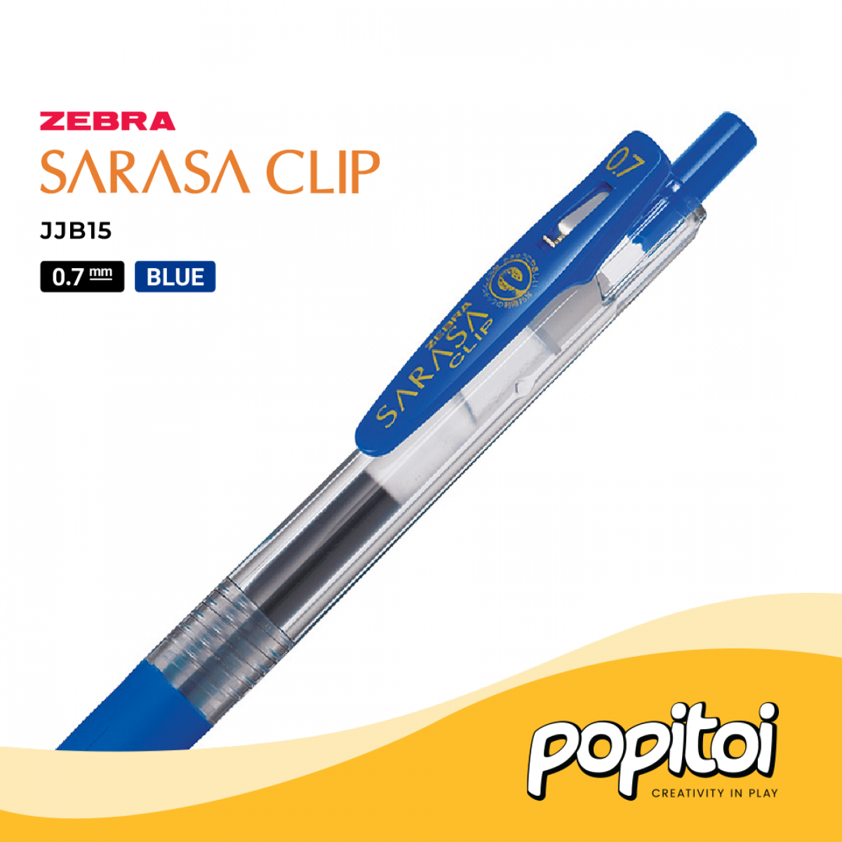 ZEBRA SARASA CLIP JJB15 Gel Pen 0.7 mm Pulpen Bolpoin