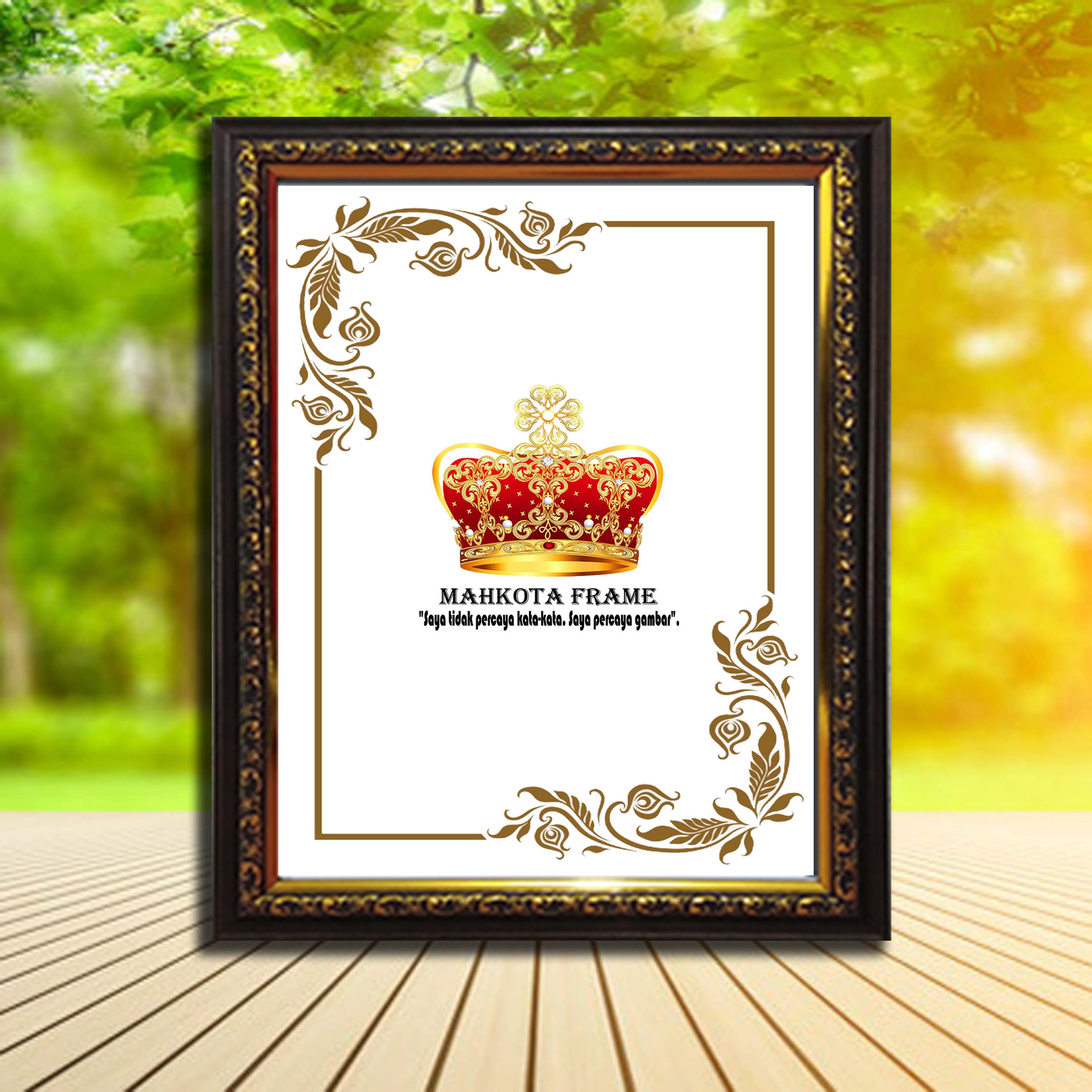 Bingkai Figura Frame Foto Ijazah/A4 (21X30) Ukir Gold/Silver/Cokelat/Putih Gold