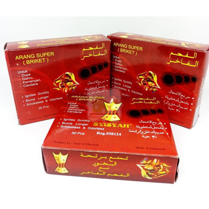 Arang Super Briket Kemasan isi 30pcs Arang