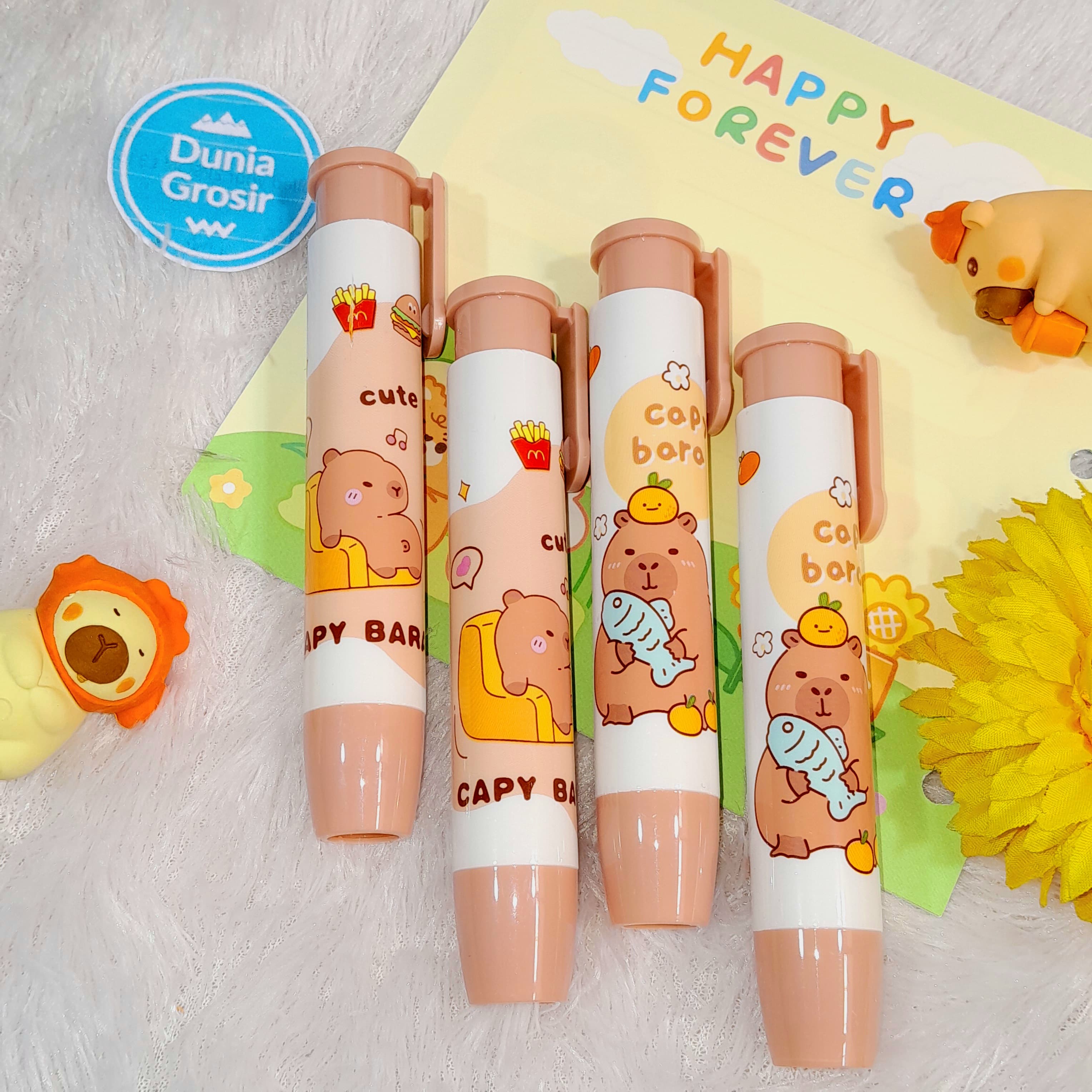 Penghapus Cetek Beruang Cokelat Capy Bara Imut Lucu / Stip Mekanik Bear Chocolate Unik CUTE Favorit Anak Perlengkapan Sekolah Kekinian Kualitas Premium Harga Termurah Bisa Grosir dan COD
