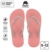 Fipper Slim Linea Sandal Jepit Anti Slip Wanita Original Ringan Nyaman Pink Salmon / Pink Sachet
