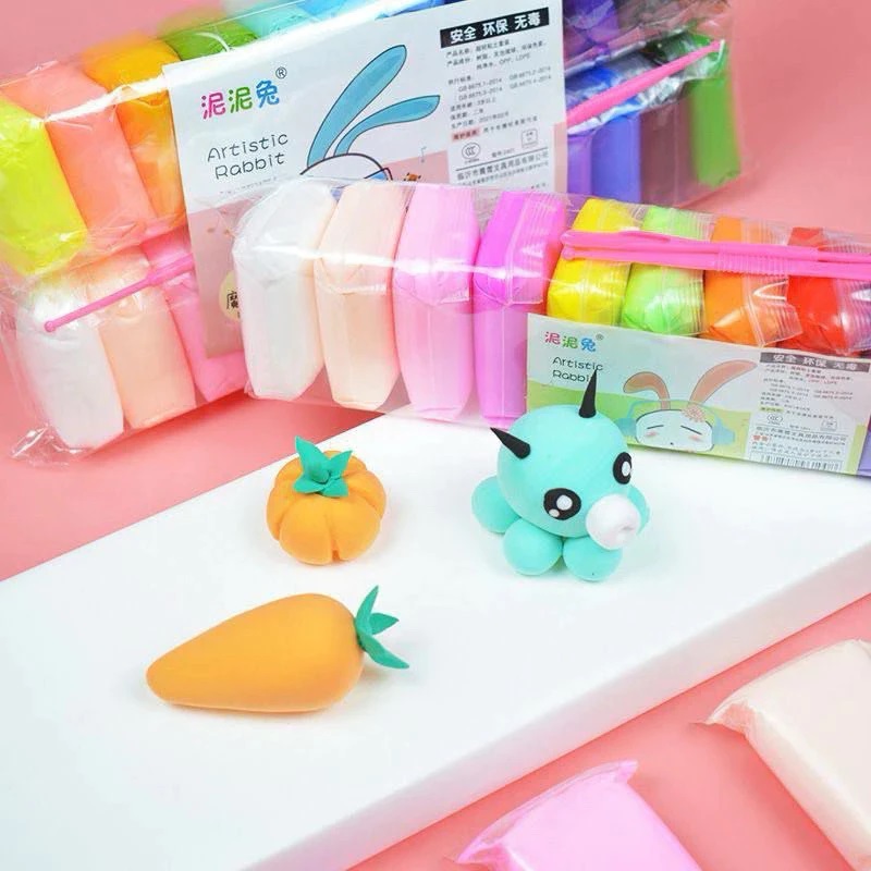 CLAY Mainan Anak Edukasi 1 Pack isi 12 pcs Edukasi Malam Lilin Slime Murah Clay
