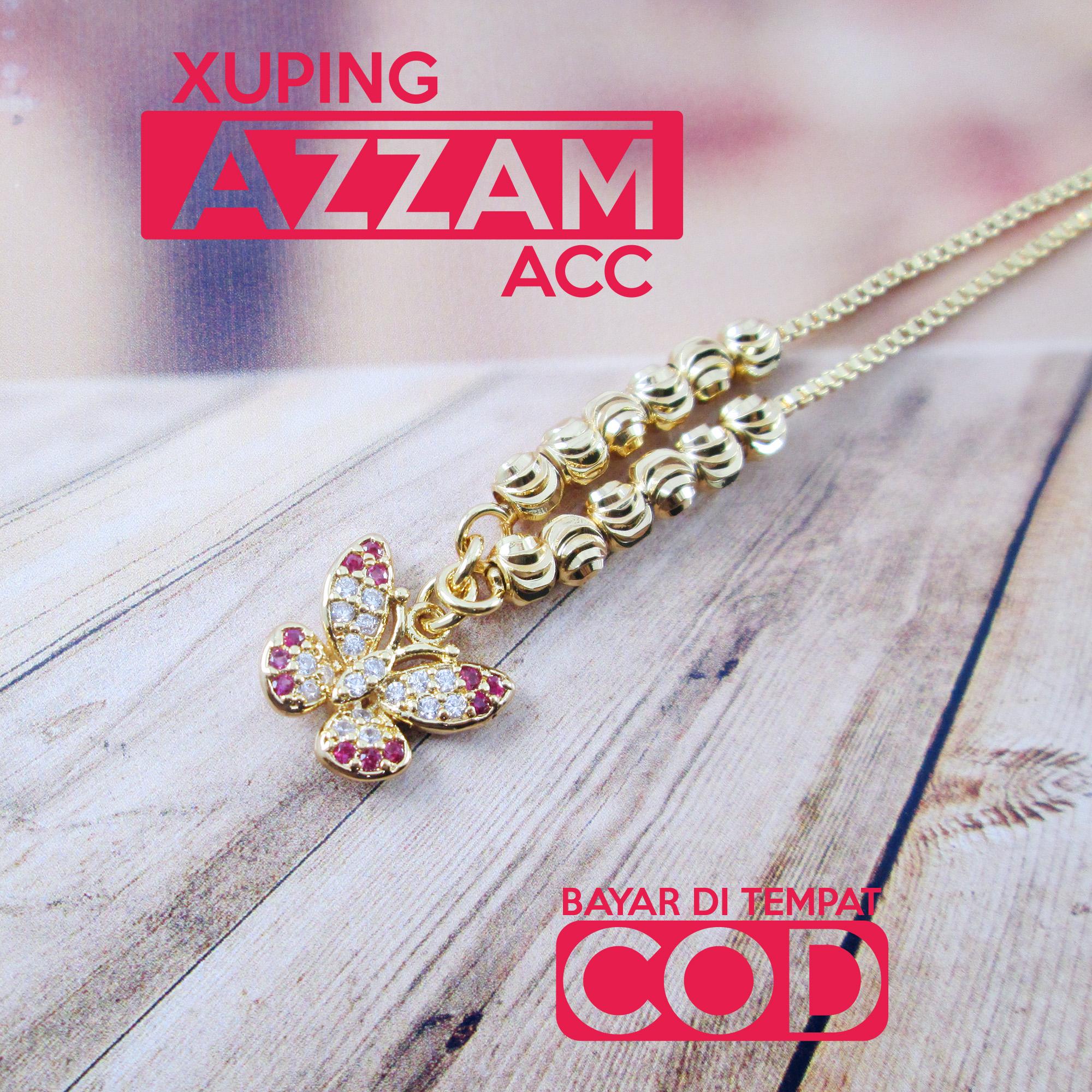 Azzam Kalung Koye Kupu-Kupu Set Kalung Liontin Xuping 45cm Lapis Emas 18k 3 azzam kalung koye kupu-kupu set kalung liontin xuping 45cm lapis emas 18k 3