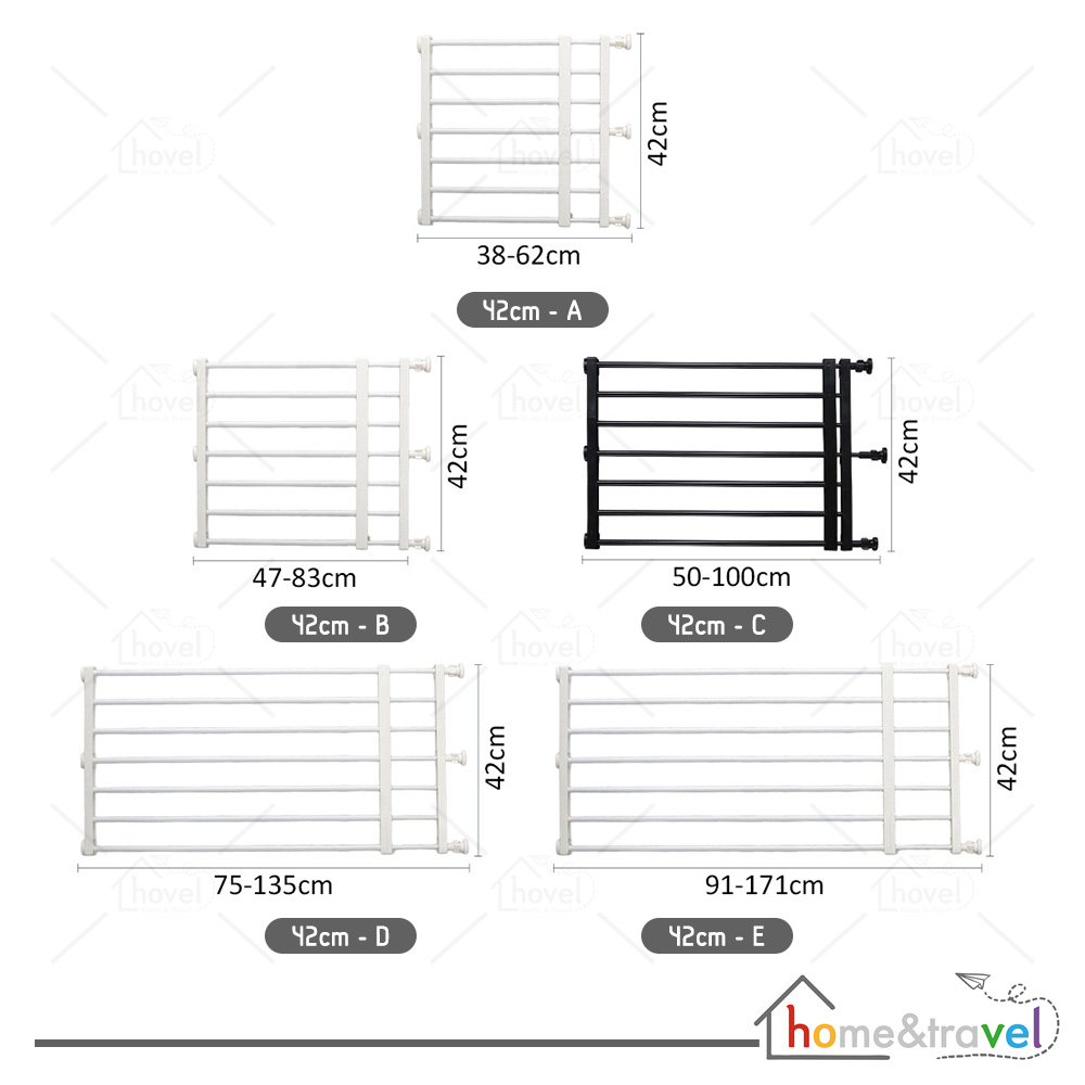 HOVELSHOP Pagar Pengaman Anak Bayi Palang Pintu Pembatas Portable Tempel Dinding Baby Safe Gate