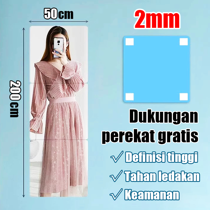 【Termurah】Cermin Stiker Tempel Dinding Ukuran 20/30/40CM 4PCS Acrylic Mirror Bendable DIY for Bedroom/Bathroom Cermin dinding Cermin tempel dinding Kacamata cermin dinding tempel stiker Kaca cermin dinding Kaca dinding cermin Cermin dinding aesthetic