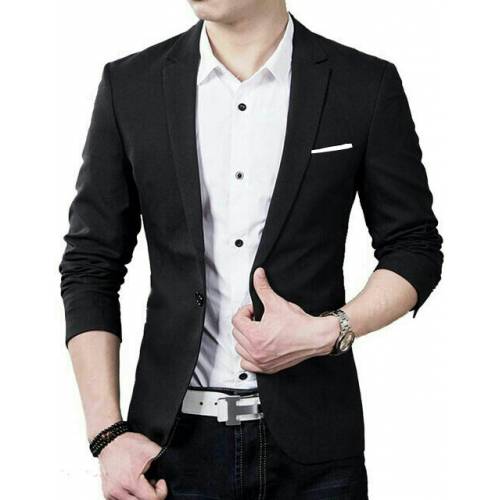JAS BLAZER HUGO BLACK PAKAIAN PRIA BAJU KANTOR BAHAN KATUN STRETCH jas blazer hugo black pakaian pria baju kantor bahan katun stretch