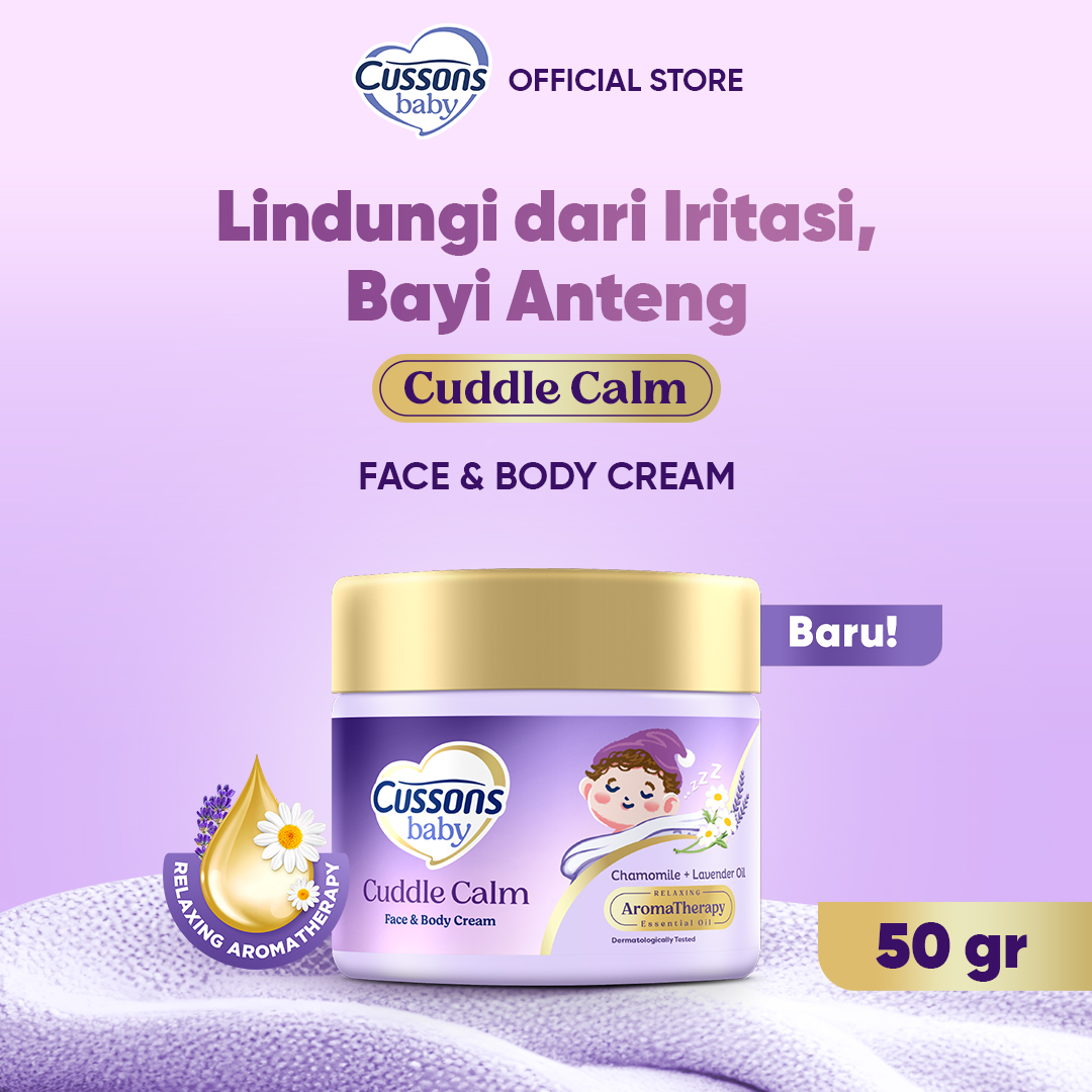 Cussons Baby Face & Body Cream Cuddle Calm Chamomile & Lavender Oil 50gr
