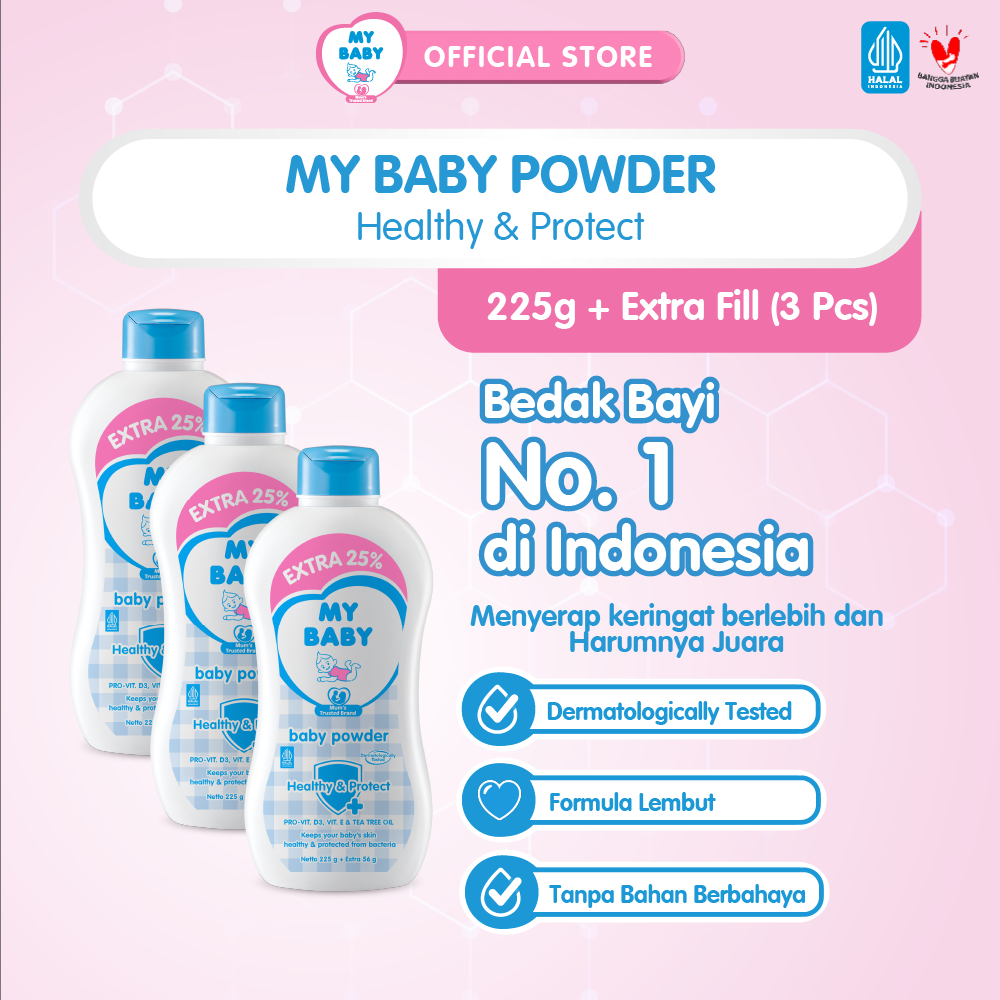 MY BABY Powder Healthy & Protect [225 g / 3 pcs] - Exp: 01.2029